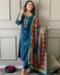 Picture of Rayon & Silk Midnight Blue Readymade Salwar Kameez