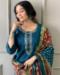 Picture of Rayon & Silk Midnight Blue Readymade Salwar Kameez