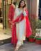 Picture of Nice Rayon & Silk White Readymade Salwar Kameez