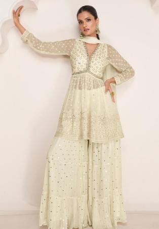 Picture of Ravishing Georgette Azure Readymade Salwar Kameez