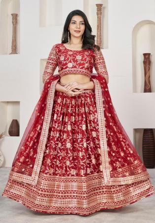 Picture of Taking Georgette Dark Red Lehenga Choli