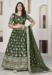 Picture of Well Formed Georgette Dark Olive Green Lehenga Choli