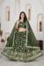 Picture of Well Formed Georgette Dark Olive Green Lehenga Choli