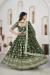 Picture of Well Formed Georgette Dark Olive Green Lehenga Choli