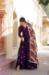 Picture of Elegant Silk Purple Readymade Gown