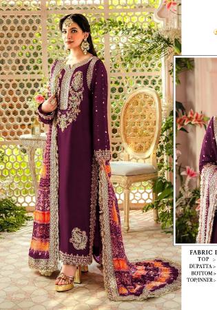 Picture of Chiffon Saddle Brown Straight Cut Salwar Kameez