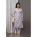 Picture of Grand Light Steel Blue Readymade Salwar Kameez