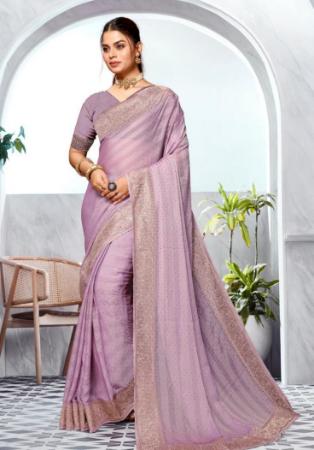 Picture of Stunning Silk Rosy Brown Saree