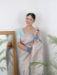 Picture of Pleasing Silk Light Steel Blue Saree