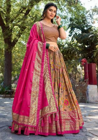 Picture of Fine Silk Medium Violet Red Lehenga Choli