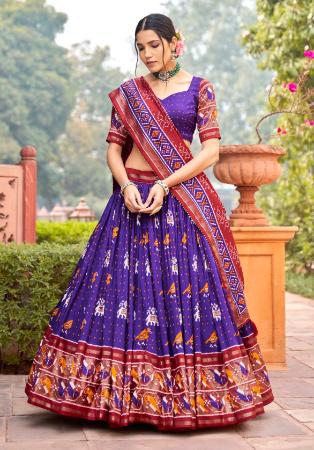 Picture of Pretty Silk Purple Lehenga Choli