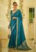 Picture of Fine Satin & Silk Teal Saree