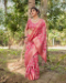 Picture of Beauteous Silk Pale Violet Red Saree