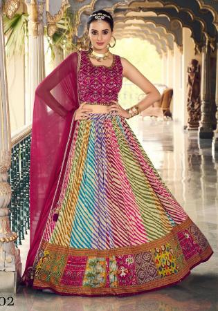 Picture of Chiffon Dark Sea Green Readymade Lehenga Choli