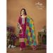 Picture of Chiffon & Silk Dark Red Straight Cut Salwar Kameez