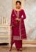 Picture of Gorgeous Georgette Maroon Straight Cut Salwar Kameez