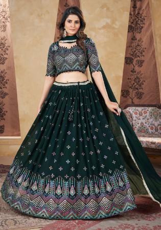 Picture of Statuesque Georgette Dark Slate Grey Lehenga Choli