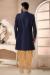 Picture of Magnificent Synthetic Navy Blue Indo Western