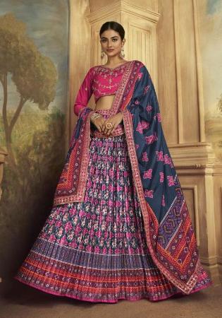 Picture of Gorgeous Silk Dim Gray Lehenga Choli