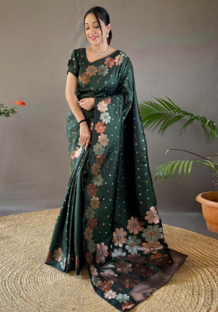 Picture of Sublime Silk Sea Green Saree