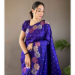 Picture of Good Looking Silk Dark Slate Blue Saree