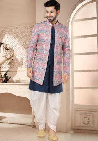 Picture of Beauteous Silk Midnight Blue Kurtas