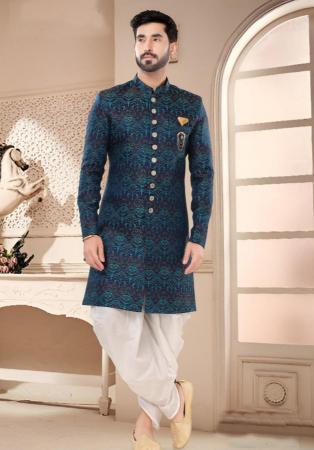 Picture of Admirable Silk Midnight Blue Kurtas