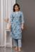 Picture of Stunning Cotton Cadet Blue Readymade Salwar Kameez