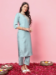 Picture of Resplendent Silk Powder Blue Readymade Salwar Kameez