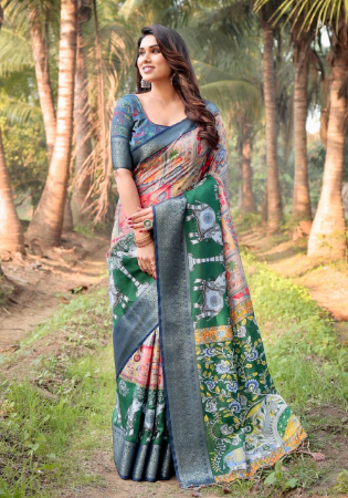 Picture of Grand Silk Grey Saree