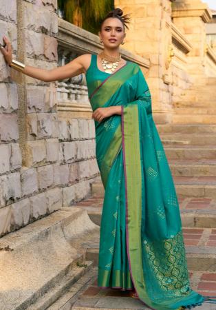 Picture of Sightly Silk Teal Saree