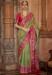 Picture of Excellent Silk Dark Olive Green Saree