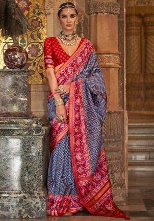 Picture of Enticing Silk Slate Grey Saree