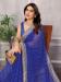 Picture of Resplendent Georgette Dark Slate Blue Saree