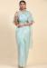 Picture of Comely Satin Light Steel Blue Saree