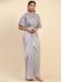 Picture of Shapely Satin Light Grey Saree