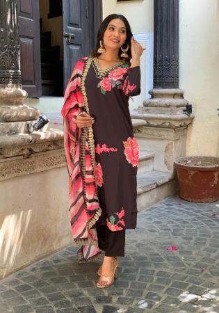 Picture of Splendid Rayon Black Readymade Salwar Kameez