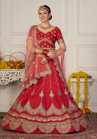 Picture of Fine Silk Maroon Lehenga Choli