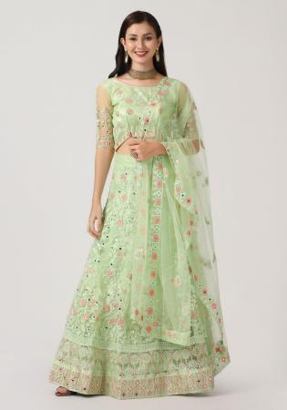 Picture of Sublime Silk Dark Sea Green Lehenga Choli