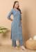 Picture of Graceful Cotton Cadet Blue Kurtis & Tunic