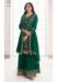 Picture of Chiffon Dark Green Straight Cut Salwar Kameez