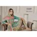 Picture of Chiffon Light Sea Green Straight Cut Salwar Kameez