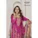 Picture of Chiffon Medium Violet Red Straight Cut Salwar Kameez