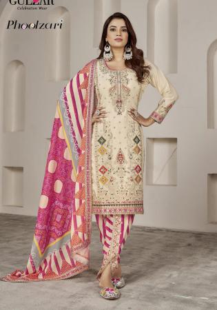 Picture of Superb Chiffon Tan Straight Cut Salwar Kameez