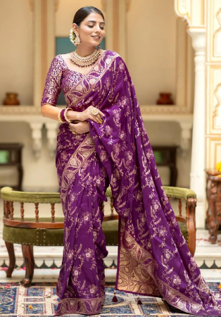 Picture of Appealing Silk Purple Saree