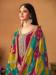 Picture of Chiffon & Silk Medium Violet Red Straight Cut Salwar Kameez