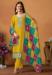 Picture of Chiffon & Silk Golden Rod Straight Cut Salwar Kameez