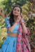 Picture of Alluring Silk Sky Blue Lehenga Choli