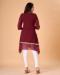 Picture of Delightful Georgette Saddle Brown Kurtis & Tunic