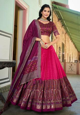 Picture of Comely Silk Light Coral Lehenga Choli